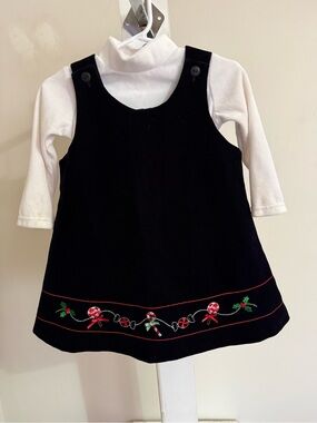 Sophia Rose Velvet Christmas Dress Set